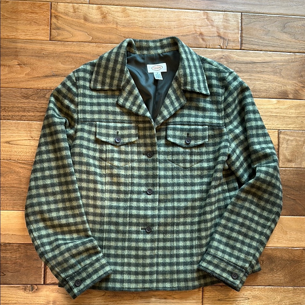 Talbots Green Lightweight Shirt Jacket